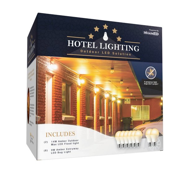 Miracle Led Hotel Outdoor LED Lighting Kit, Flood & Bug Lights, 8 Bulbs 603270
